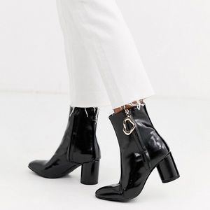 ASOS DESIGN ankle boots patent finish